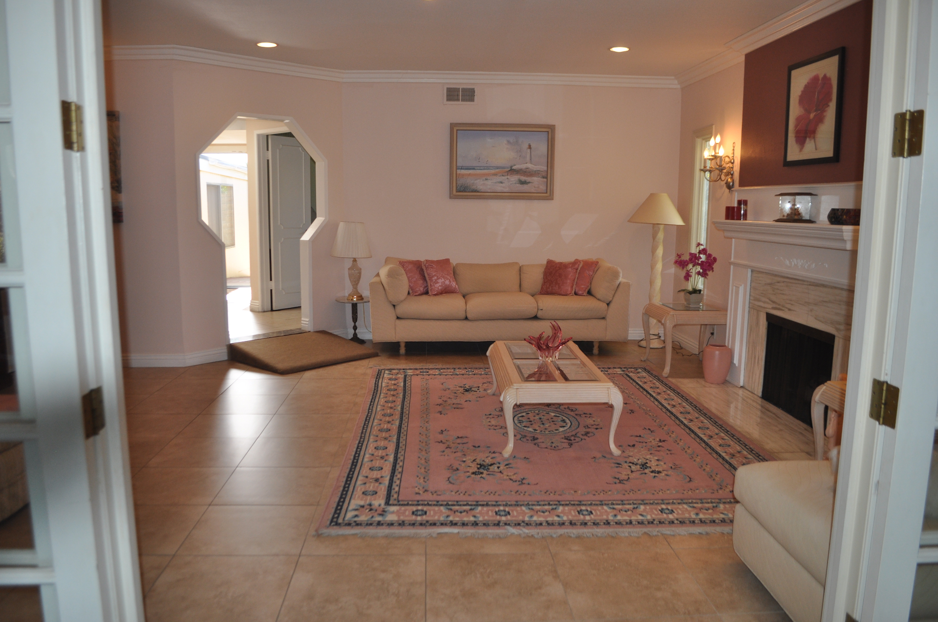 Cozy living room at Grand View Villas